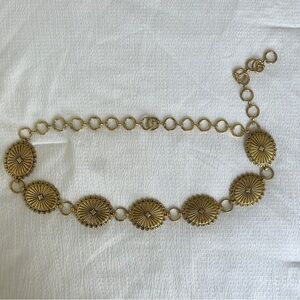 Urban Outfitters Gold Embossed Chain Belt